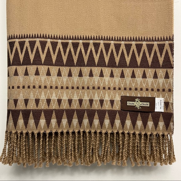 Cecchi e Cecchi Italy Native American Southwestern Boho Wool Poncho Shawl Scarf - Picture 4 of 9